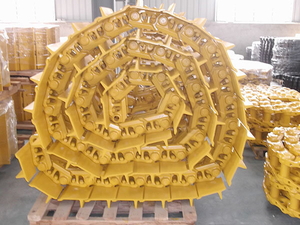 Mini escavatore Cingoli in gomma D375 Carro 4240847 Macchinari lubrificati a secco Collegamento pattini Gruppo catena cingoli per parti bulldozer D6t