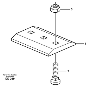 Segmento VOE11438927 VOLVO 11438927 L220 L180 Caricatore imbullonato sul bordo 
