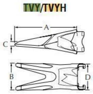 ESCO SUPER V Dente V61TVP
