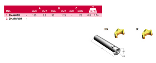 2MA60PR Perno con denti della benna